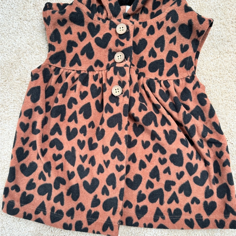24M Girls Fleece Vest With Buttons - Picture 2 of 3